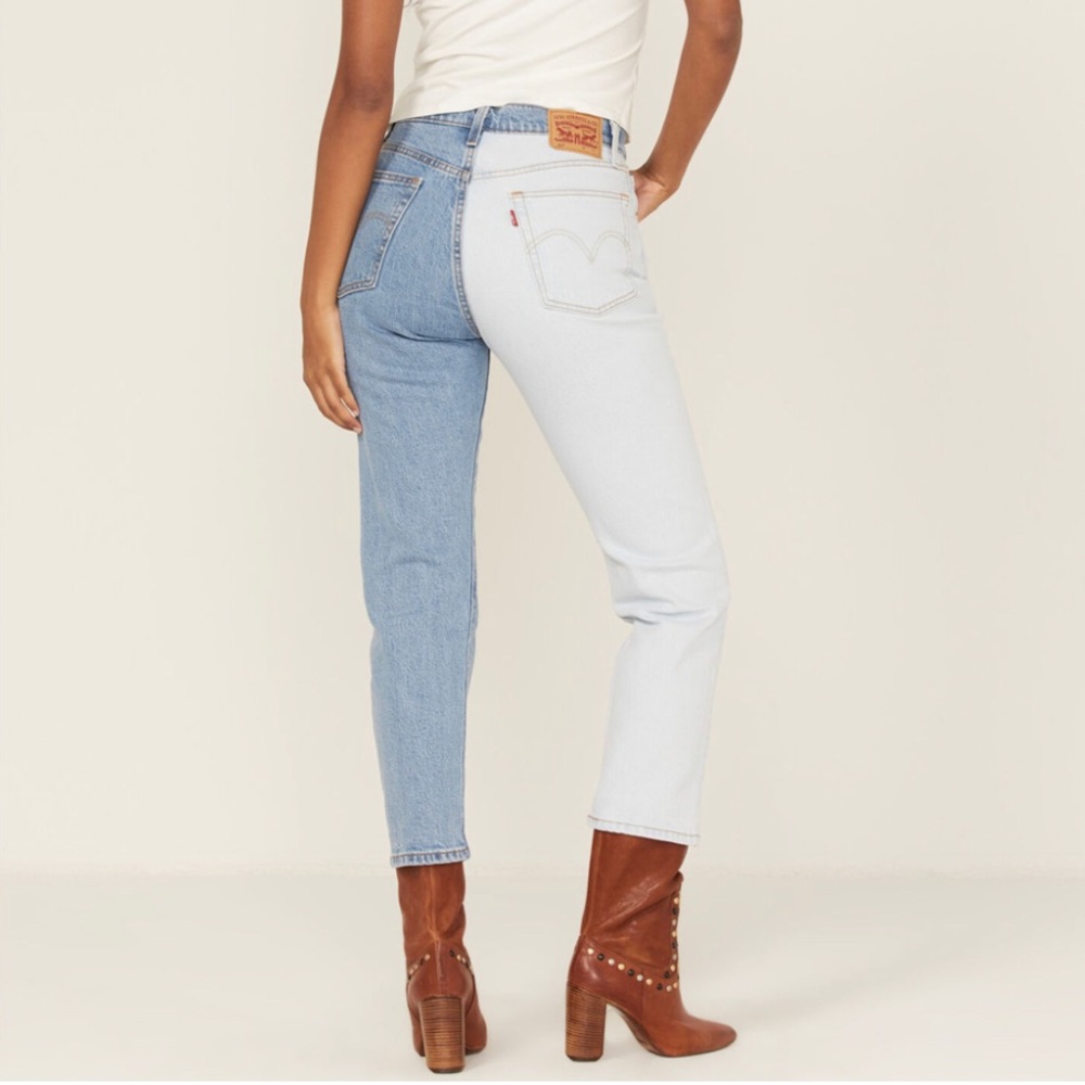 Levi's Women's 501 Original Selvedge Two-Tone High Rise Cropped Jeans 26W X 26L